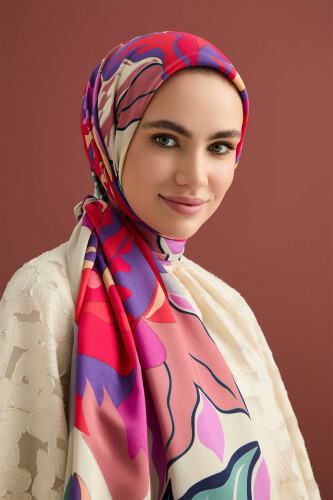 The Name of The Rose is Leyla Flosh Viscose Shawl Coral - 3