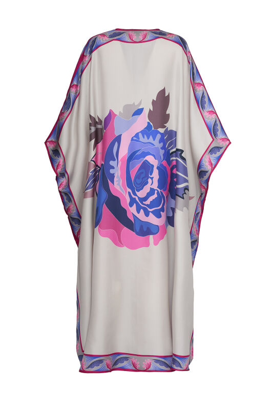 The Name of the Rose is Leyla Fuchsia Silk Abaya - 2