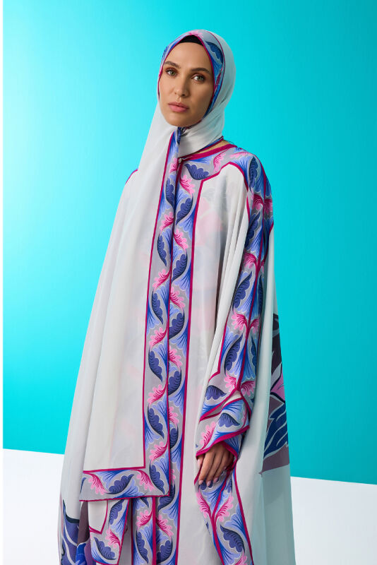 The Name of the Rose is Leyla Fuchsia Silk Abaya - 5