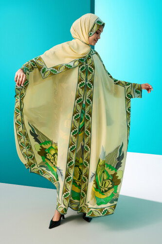 The Name of the Rose is Leyla Green Silk Abaya 