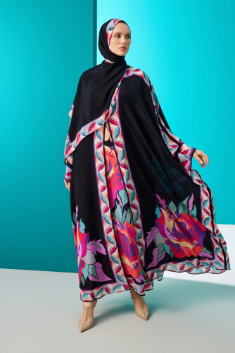 The Name of the Rose is Leyla Red Silk Abaya 