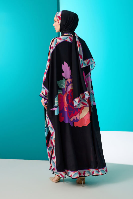 The Name of the Rose is Leyla Red Silk Abaya - 2