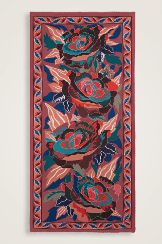 The Name of The Rose is Leyla Wool Shawl Rose 