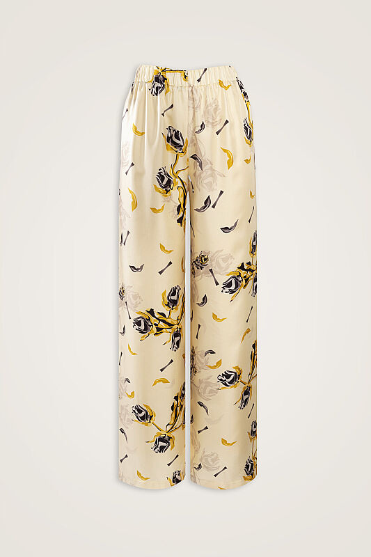 The Rose of Faith Yellow Twill Silk Trousers - 2
