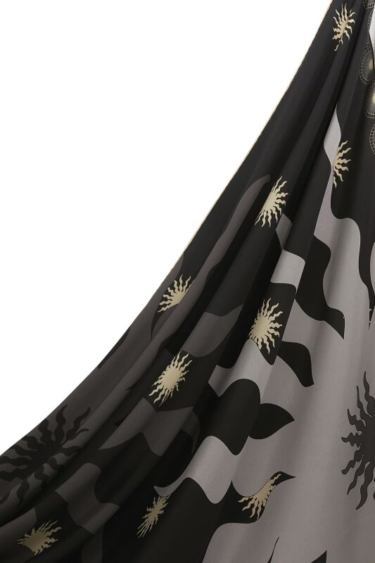 The Shadow Silk Shawl Black - 5