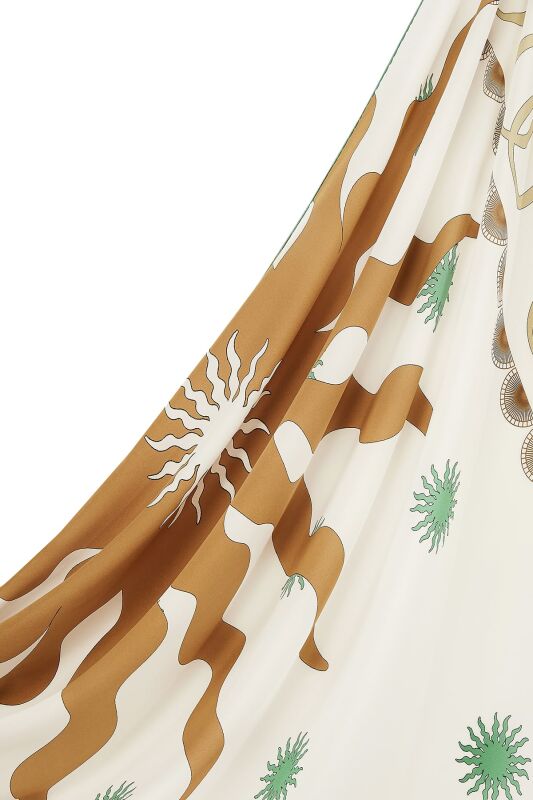 The Shadow Silk Shawl Green - 5