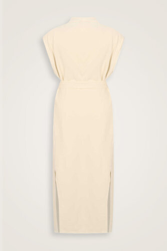 Three Thread White Long Vest - Imannoor (1)