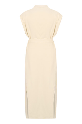 Three Thread White Long Vest - 2