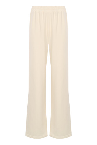 Three Thread White Plain Trousers 