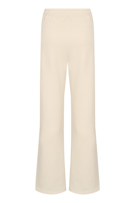 Three Thread White Plain Trousers - 2