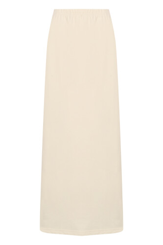 Three Yarn White Plain Skirt 
