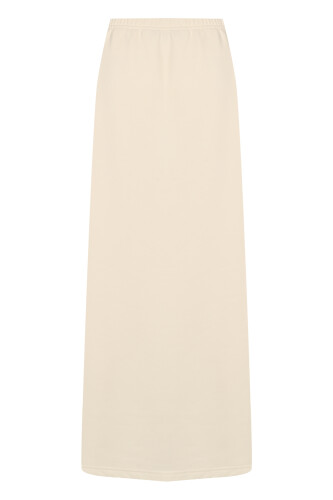 Three Yarn White Plain Skirt - 2