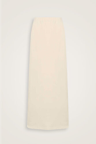 Three Yarn White Plain Skirt 