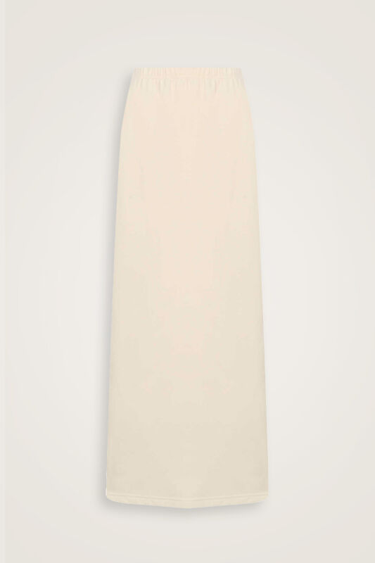 Three Yarn White Plain Skirt - 1