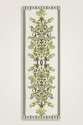 Tulip Era Green Silk Shawl - Imannoor (1)