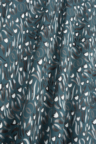 Tulip Field Oil Silk Skirt - 4