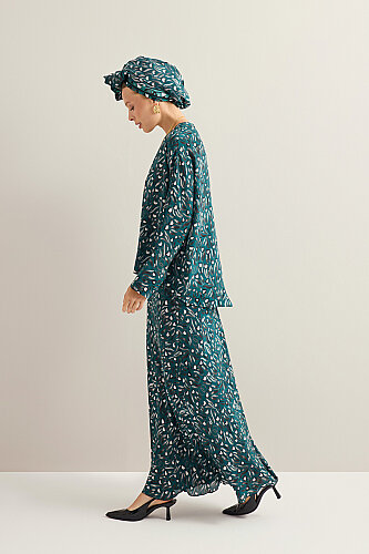 Tulip Field Oil Silk Skirt - 5