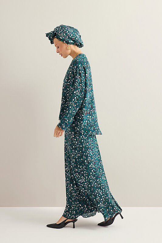 Tulip Field Oil Silk Skirt - 5