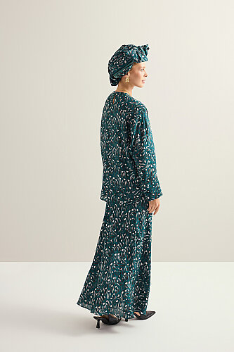 Tulip Field Oil Silk Skirt - 3