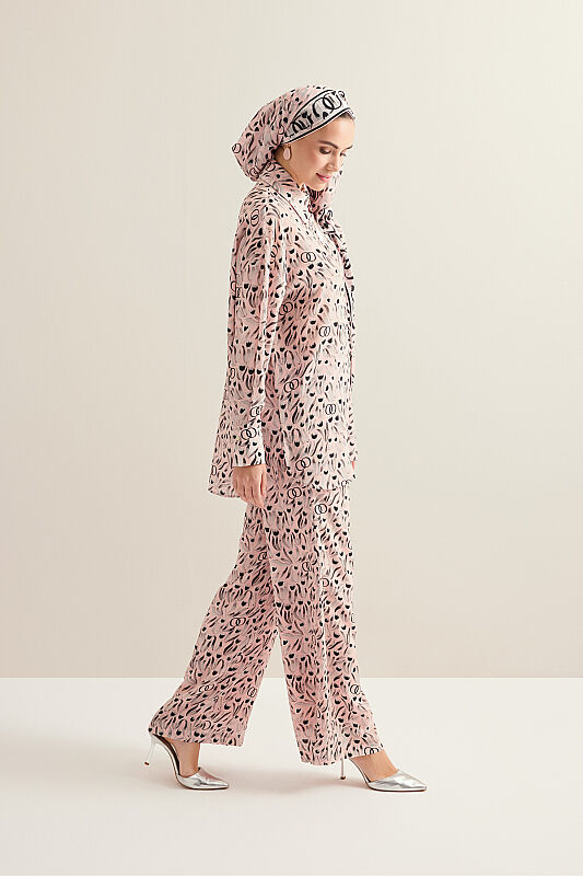 Tulip Field Powder Pink Crepe Silk Shirt - 3