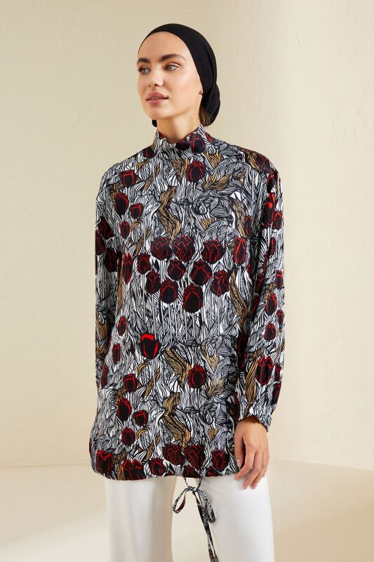 Tulip Long Sleeve Tunic Black - 2