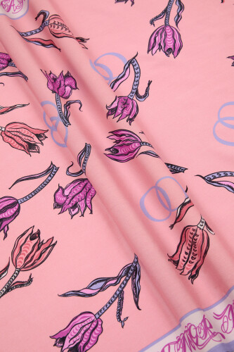 Tulip Noor Flosh Viscose Shawl Pink - 4