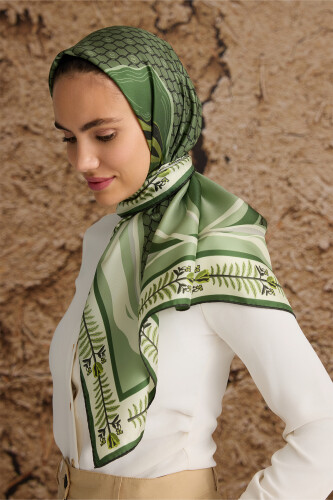 Tulip Noor Silk Scarf Green 