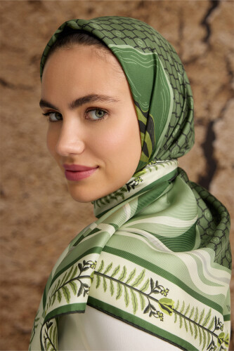 Tulip Noor Silk Scarf Green - 6