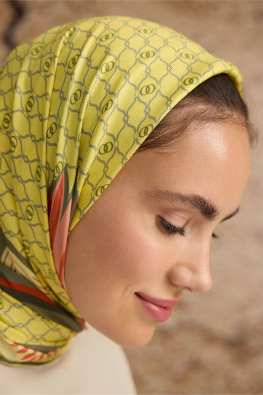 Tulip Noor Silk Scarf Yellow - 3