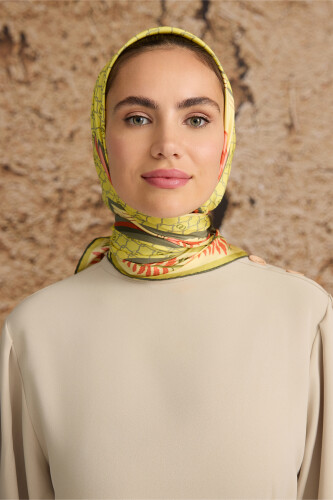 Tulip Noor Silk Scarf Yellow - 5