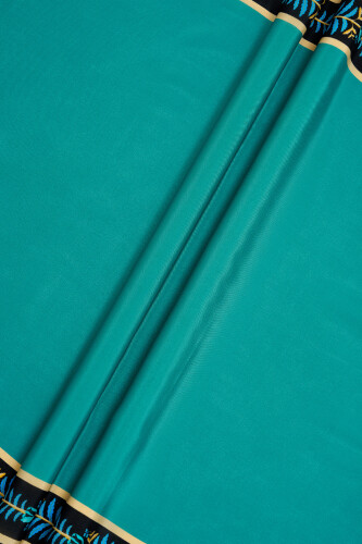 Tulip Noor Silk Shawl Turquoise - 6