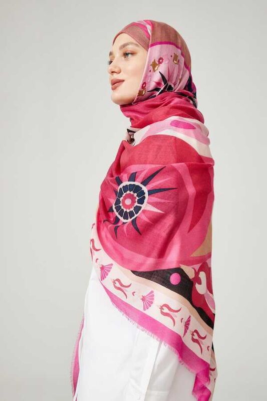 Tulip Cashmere Silk Shawl Pink - 5