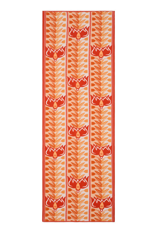 Tulip Way Cotton Voile Shawl Orange - 2