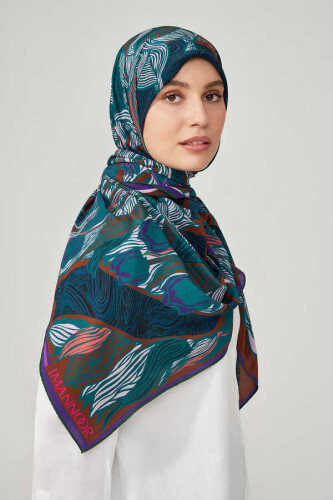 Istanbul Silk Shawl Cont. Blue - 2