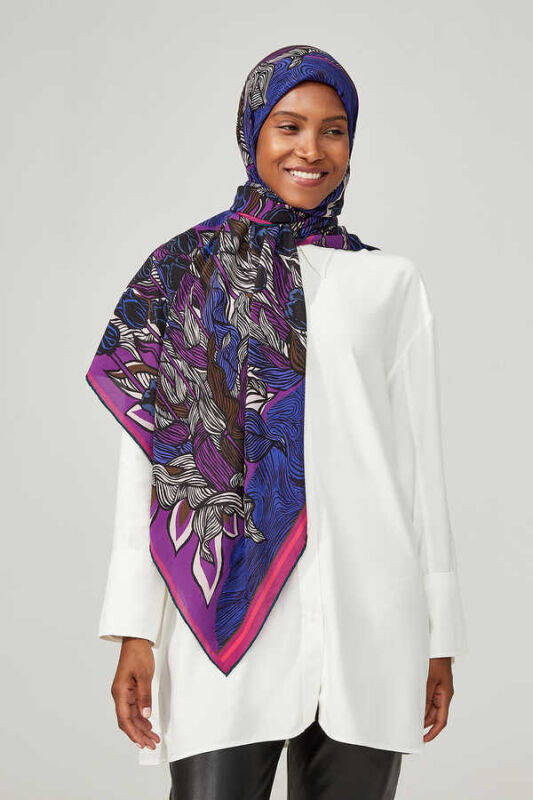Istanbul Silk Shawl Fuchsia - 2