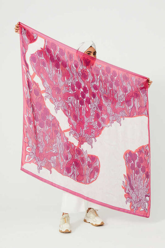 Istanbul Silk Shawl Pink - 3