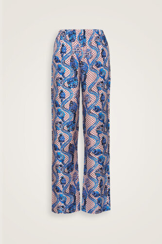 Tutti Frutti Blue Silk Pajama Pants 