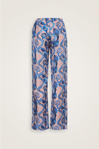 Tutti Frutti Blue Silk Pajama Pants - 2