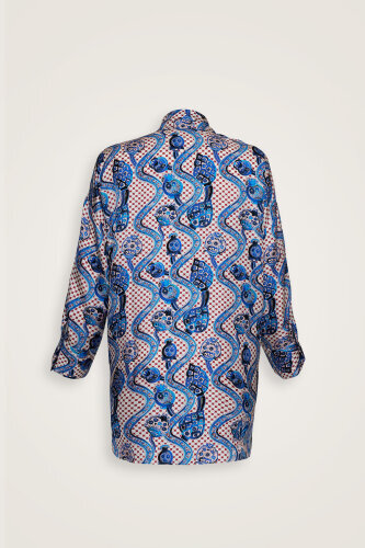 Tutti Frutti Blue Silk Shirt Pajamas - 2