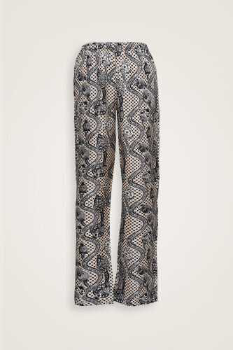 Tutti Frutti Cream Silk Pajama Pants - 1