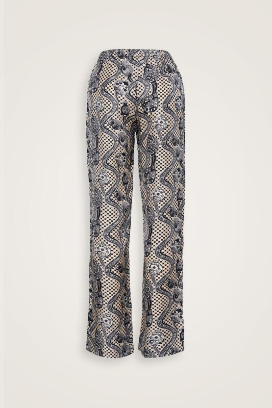 Tutti Frutti Cream Silk Pajama Pants - 2