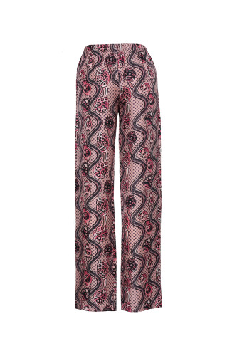 Tutti Frutti Pink Silk Pajama Pants - 2