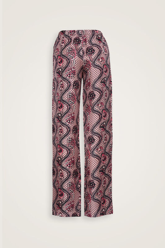 Tutti Frutti Pink Silk Pajama Pants - 2