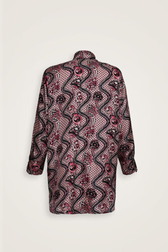 Tutti Frutti Pink Silk Shirt Pajamas - 2