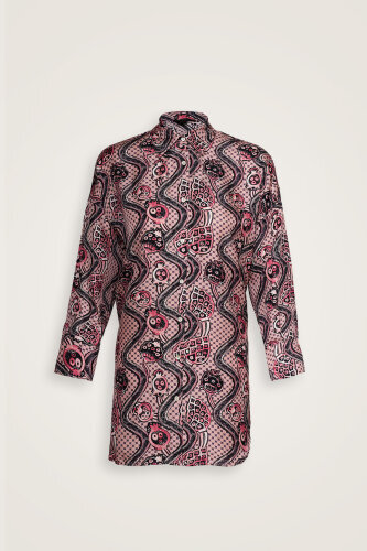 Tutti Frutti Pink Silk Shirt Pajamas 