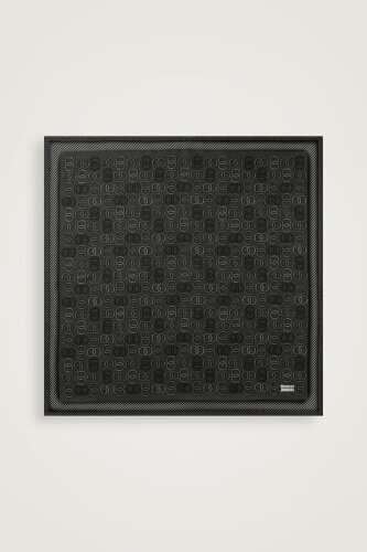 Twist Anthracite Crepe Silk Scarf - Imannoor (2)