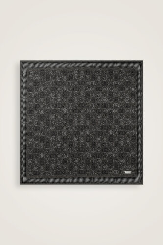 Twist Anthracite Crepe Silk Scarf - Imannoor (1)