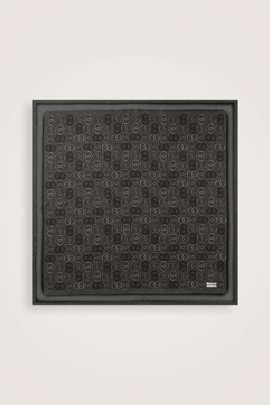 Twist Anthracite Crepe Silk Scarf - 2