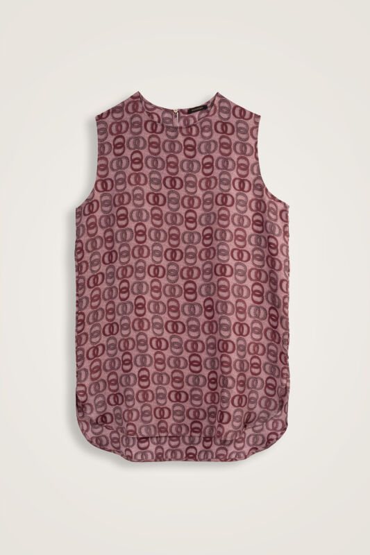 Twist Coral Silk Tank Top - 2