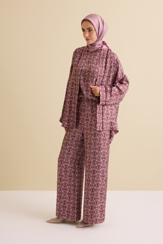 Twist Coral Silk Trousers - 4